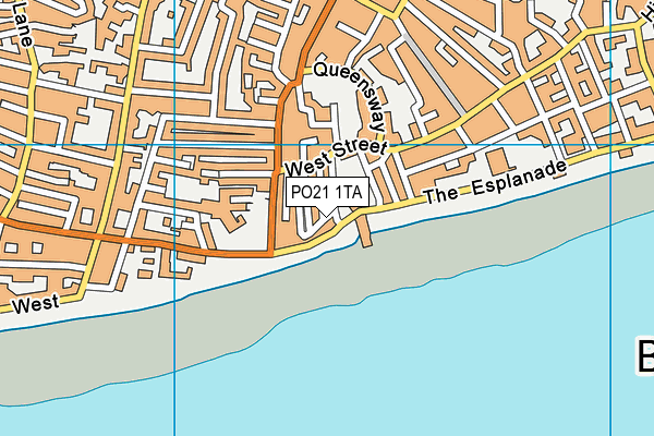 PO21 1TA map - OS VectorMap District (Ordnance Survey)