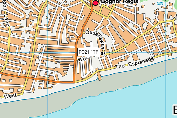 PO21 1TF map - OS VectorMap District (Ordnance Survey)