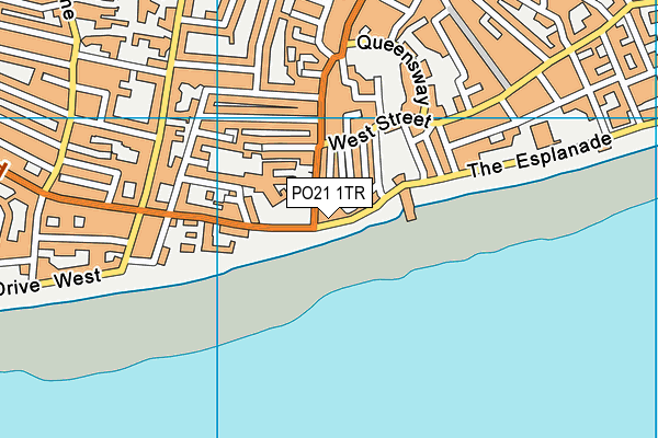 PO21 1TR map - OS VectorMap District (Ordnance Survey)