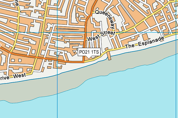 PO21 1TS map - OS VectorMap District (Ordnance Survey)