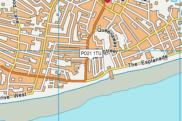 PO21 1TU map - OS VectorMap District (Ordnance Survey)