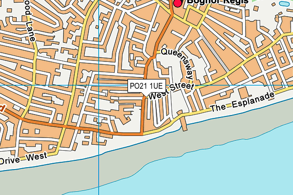 PO21 1UE map - OS VectorMap District (Ordnance Survey)