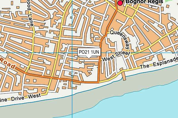 PO21 1UN map - OS VectorMap District (Ordnance Survey)