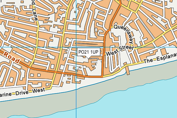 PO21 1UP map - OS VectorMap District (Ordnance Survey)