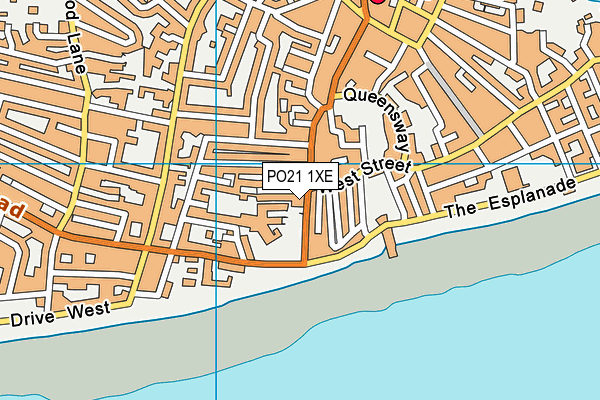 PO21 1XE map - OS VectorMap District (Ordnance Survey)