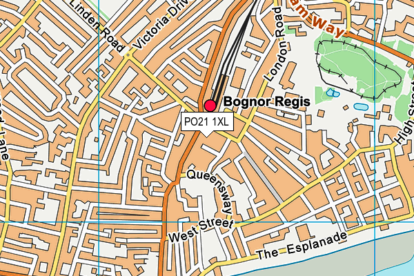 PO21 1XL map - OS VectorMap District (Ordnance Survey)