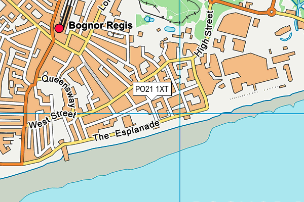 PO21 1XT map - OS VectorMap District (Ordnance Survey)