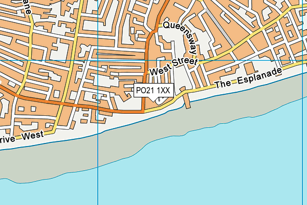 PO21 1XX map - OS VectorMap District (Ordnance Survey)