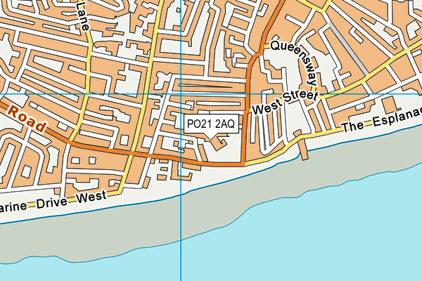 PO21 2AQ map - OS VectorMap District (Ordnance Survey)
