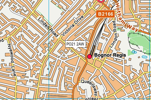 PO21 2AW map - OS VectorMap District (Ordnance Survey)