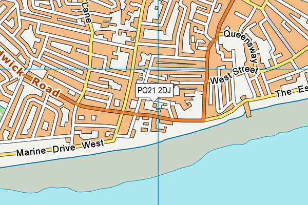 PO21 2DJ map - OS VectorMap District (Ordnance Survey)