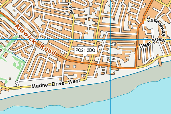 PO21 2DQ map - OS VectorMap District (Ordnance Survey)