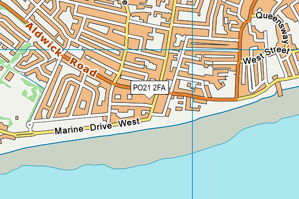 PO21 2FA map - OS VectorMap District (Ordnance Survey)