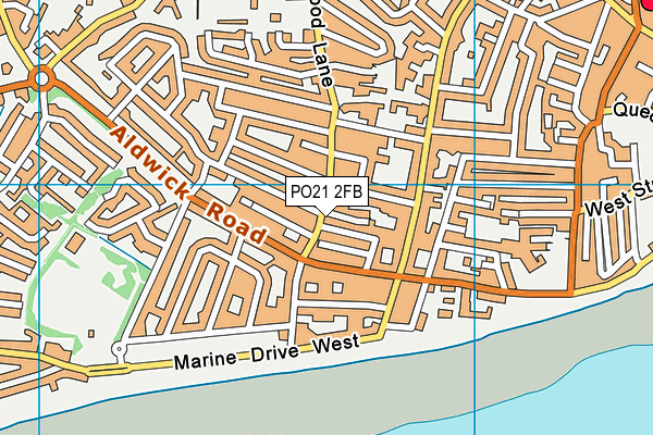 PO21 2FB map - OS VectorMap District (Ordnance Survey)