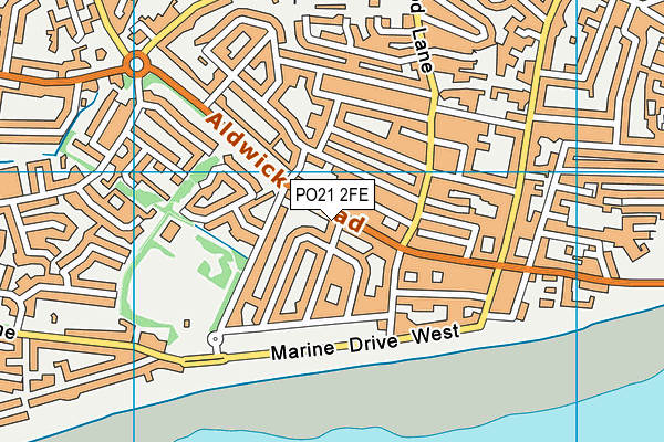 PO21 2FE map - OS VectorMap District (Ordnance Survey)