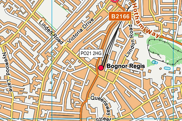 PO21 2HG map - OS VectorMap District (Ordnance Survey)
