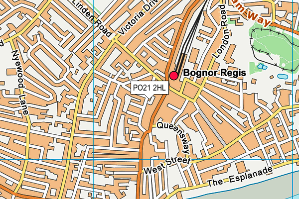 PO21 2HL map - OS VectorMap District (Ordnance Survey)