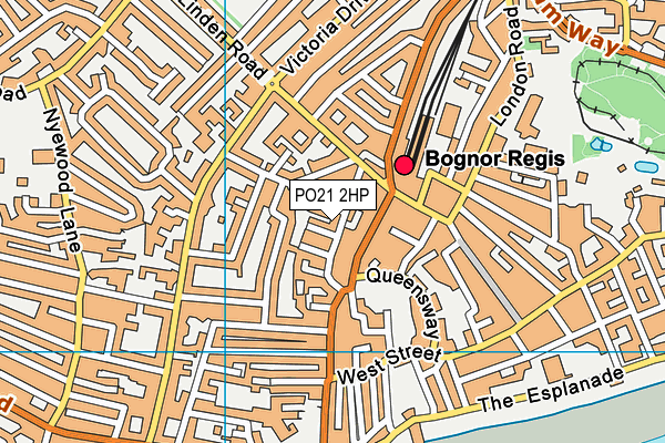 PO21 2HP map - OS VectorMap District (Ordnance Survey)