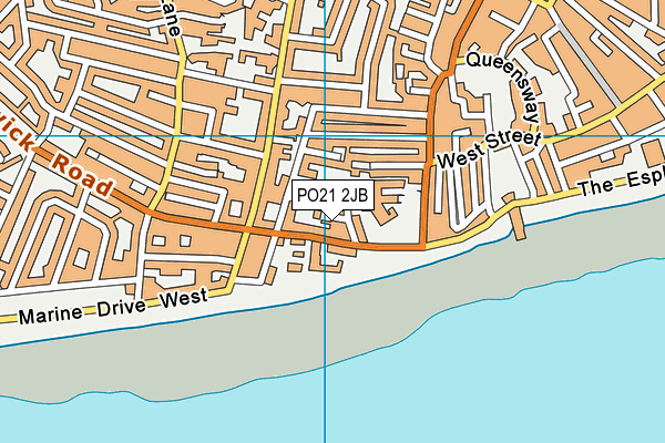 PO21 2JB map - OS VectorMap District (Ordnance Survey)