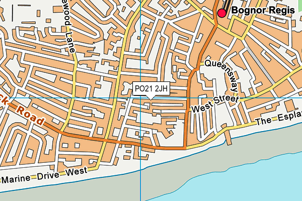 PO21 2JH map - OS VectorMap District (Ordnance Survey)