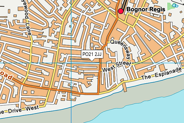 PO21 2JJ map - OS VectorMap District (Ordnance Survey)