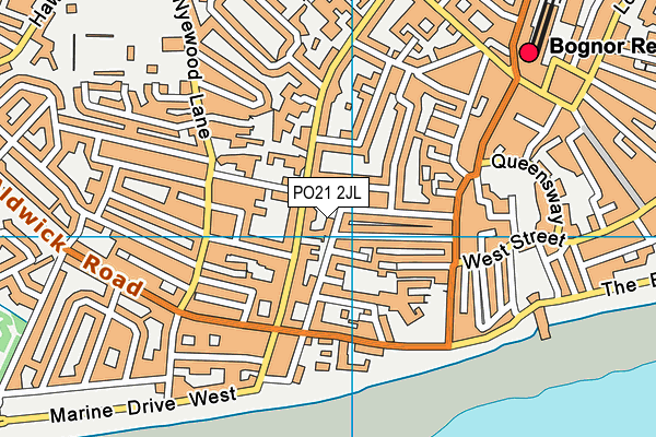 PO21 2JL map - OS VectorMap District (Ordnance Survey)