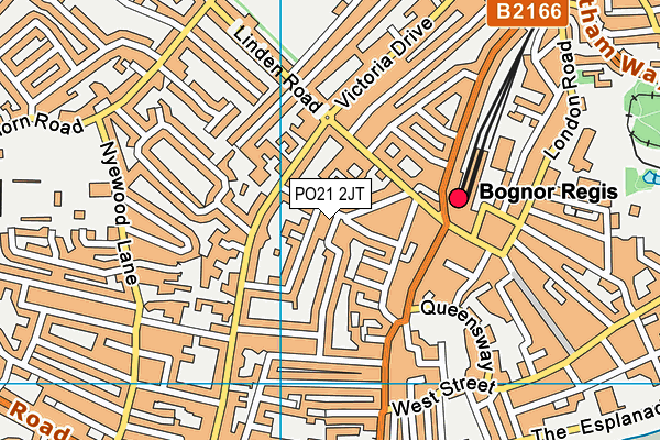 PO21 2JT map - OS VectorMap District (Ordnance Survey)