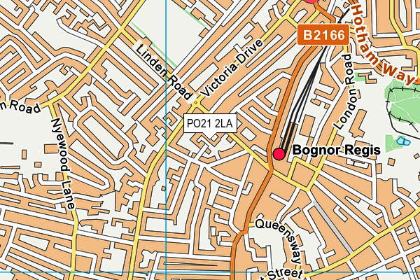 PO21 2LA map - OS VectorMap District (Ordnance Survey)