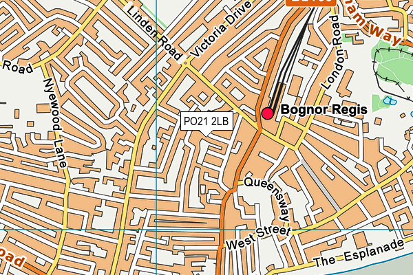 PO21 2LB map - OS VectorMap District (Ordnance Survey)