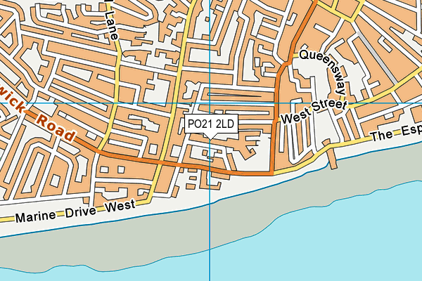 PO21 2LD map - OS VectorMap District (Ordnance Survey)