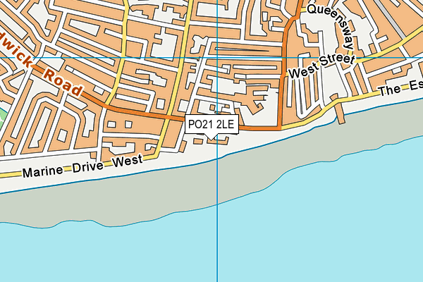 PO21 2LE map - OS VectorMap District (Ordnance Survey)