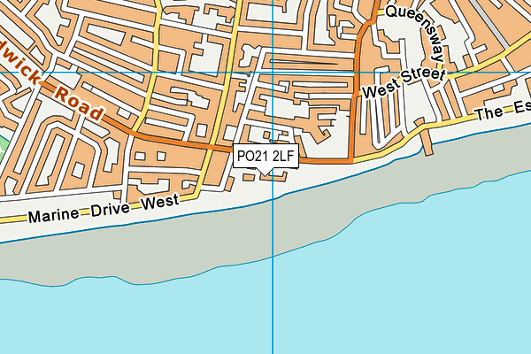 PO21 2LF map - OS VectorMap District (Ordnance Survey)