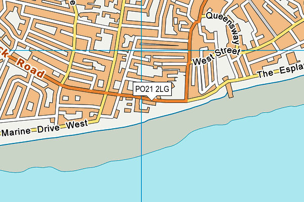 PO21 2LG map - OS VectorMap District (Ordnance Survey)