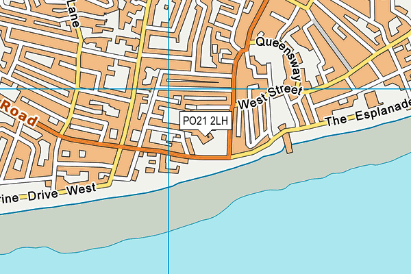 PO21 2LH map - OS VectorMap District (Ordnance Survey)
