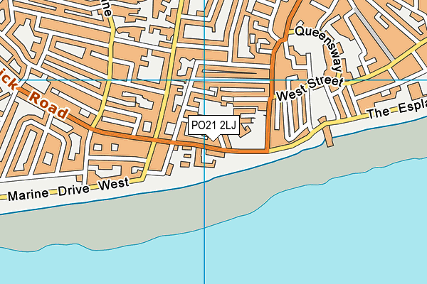 PO21 2LJ map - OS VectorMap District (Ordnance Survey)