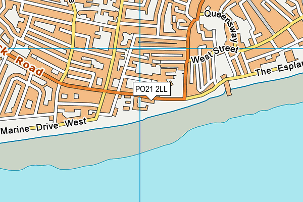 PO21 2LL map - OS VectorMap District (Ordnance Survey)