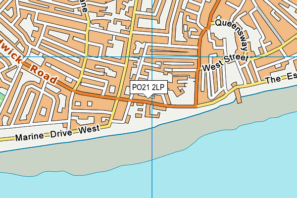 PO21 2LP map - OS VectorMap District (Ordnance Survey)