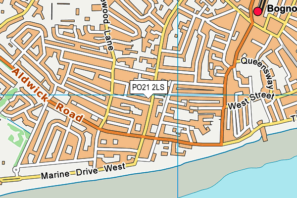 PO21 2LS map - OS VectorMap District (Ordnance Survey)