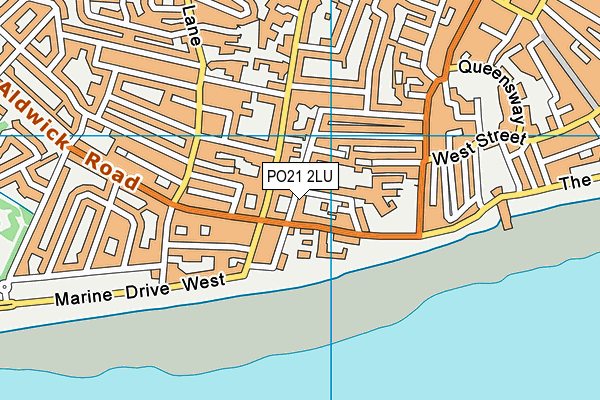 PO21 2LU map - OS VectorMap District (Ordnance Survey)