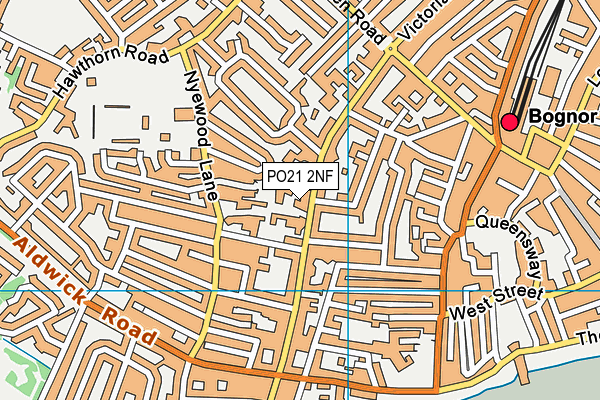 PO21 2NF map - OS VectorMap District (Ordnance Survey)