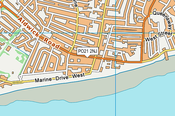 PO21 2NJ map - OS VectorMap District (Ordnance Survey)