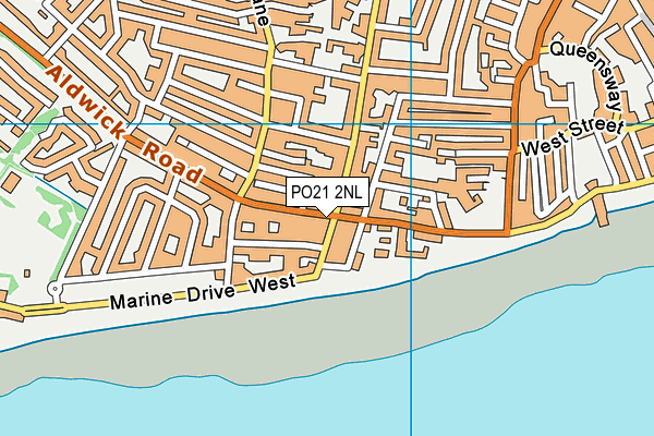 PO21 2NL map - OS VectorMap District (Ordnance Survey)