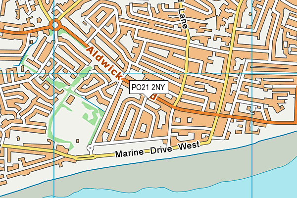 PO21 2NY map - OS VectorMap District (Ordnance Survey)