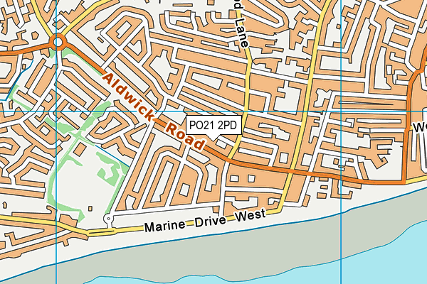 PO21 2PD map - OS VectorMap District (Ordnance Survey)