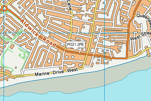 PO21 2PE map - OS VectorMap District (Ordnance Survey)
