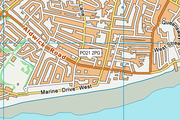 PO21 2PG map - OS VectorMap District (Ordnance Survey)