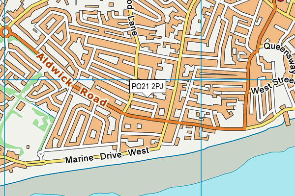 PO21 2PJ map - OS VectorMap District (Ordnance Survey)