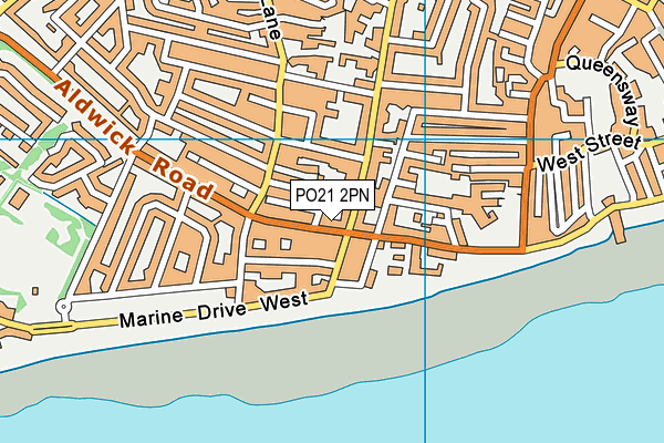 PO21 2PN map - OS VectorMap District (Ordnance Survey)