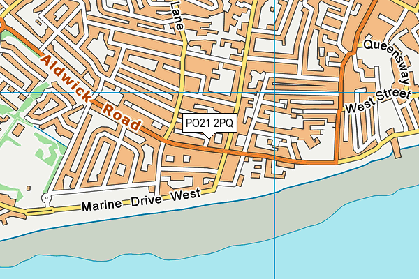 PO21 2PQ map - OS VectorMap District (Ordnance Survey)