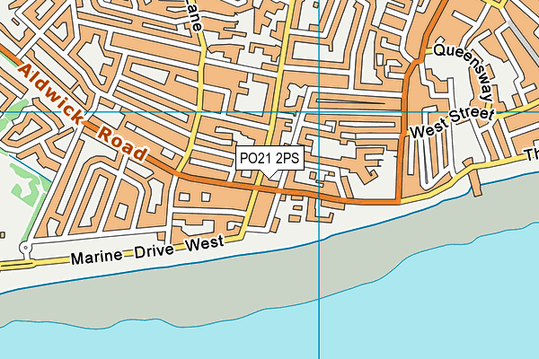 PO21 2PS map - OS VectorMap District (Ordnance Survey)